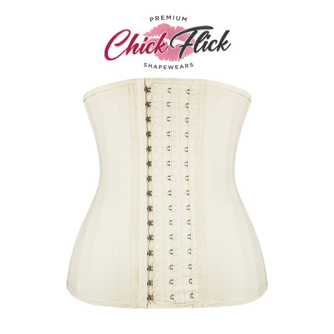 AUTHENTIC CORSET WAIST TRAINER PHILIPPINES l 25 Boned Latex NUDE Chick Flick