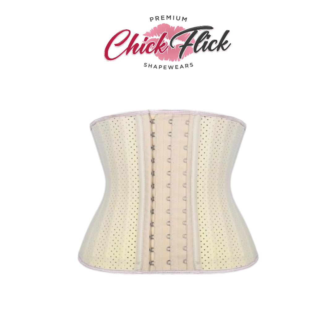 Extra Strong Compression PETITE Hypoallergenic Waist Trainer in Cream